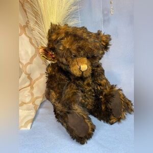Artist Handmade Mohair Teddy Bear Ruthie O'Neill Teddy Loves Company 14" 1990s